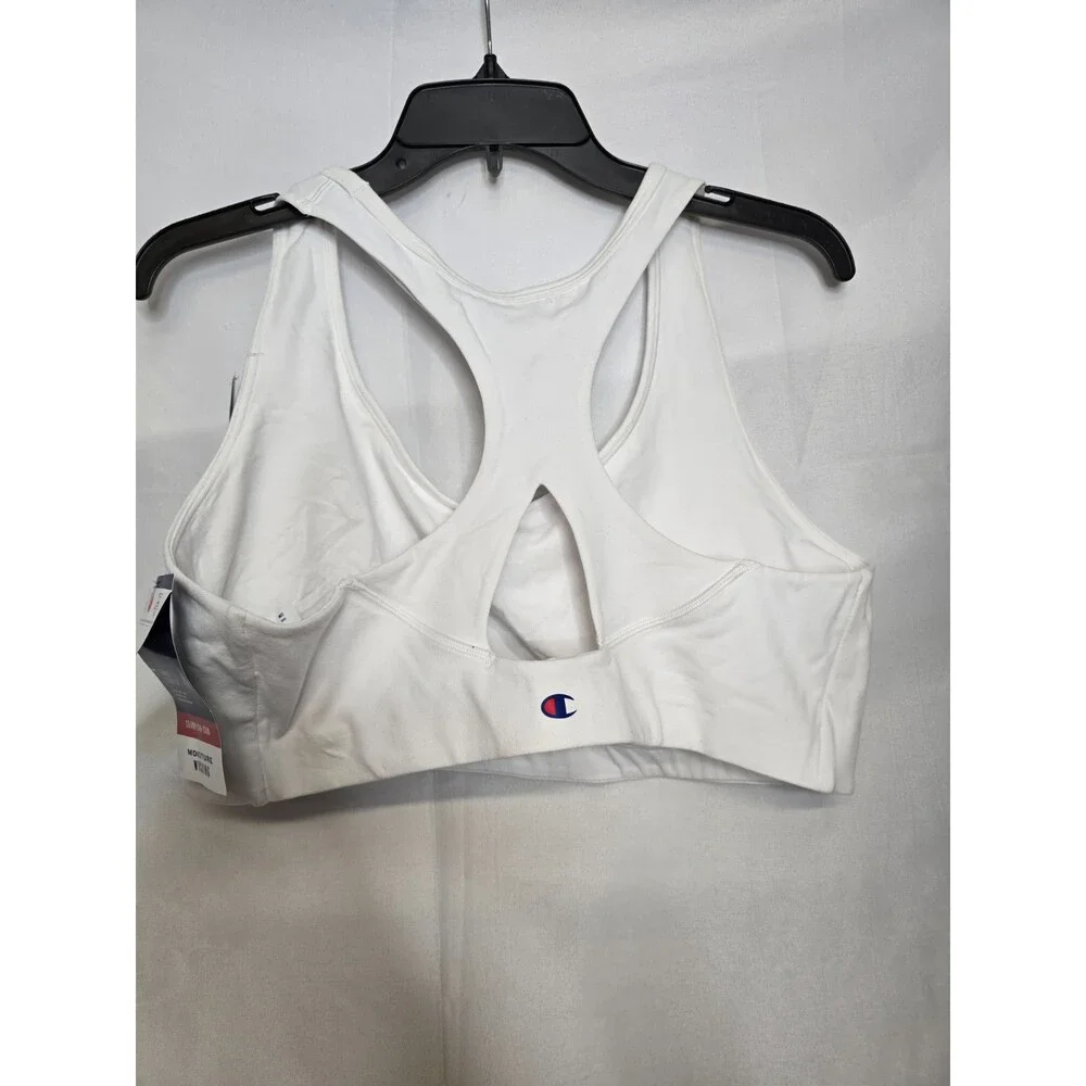 NWT Champion Womens White Moisture Wicking Racerback Sports Authentic Bra 3x